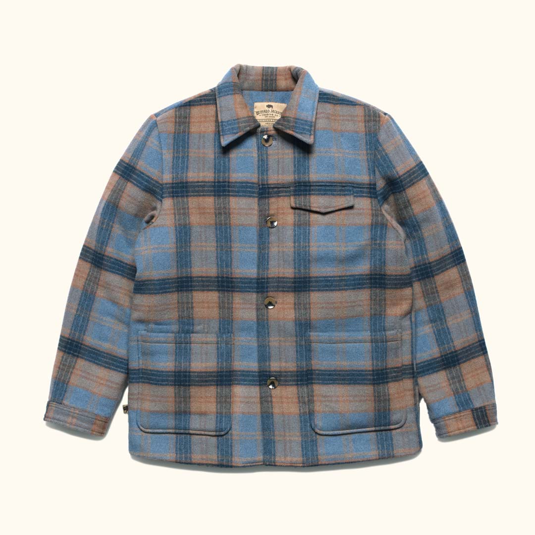 Plaid Wool Jacket Overcoat