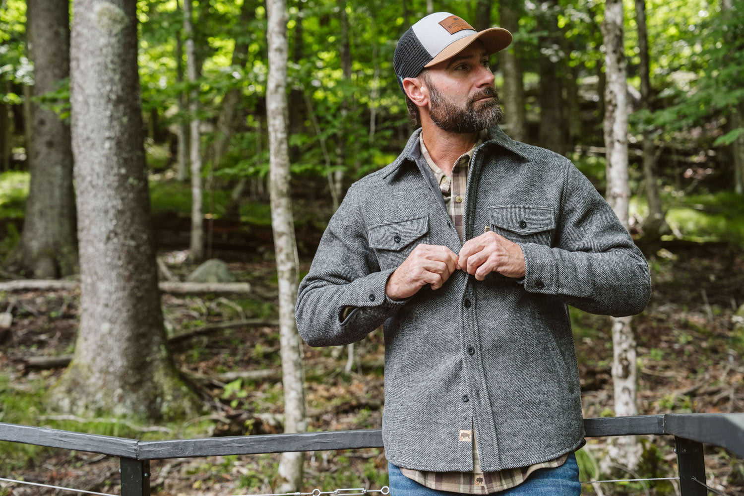 Riverton Wool Shirt Jac | Charcoal Shadow Gray