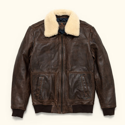Ranger Leather Bomber Jacket | Distressed Brown