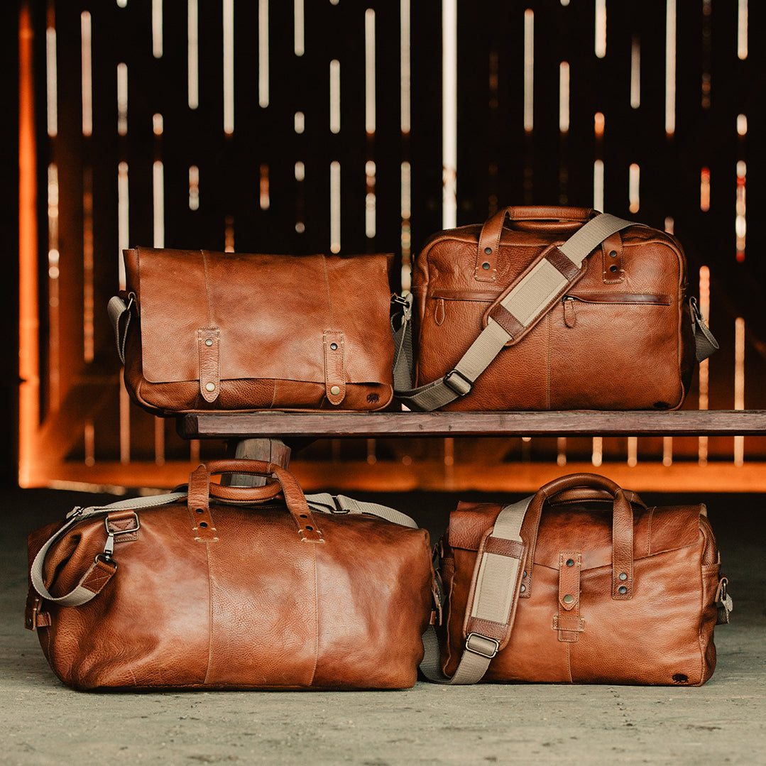 Walker leather pilot bag for men buffalo jackson