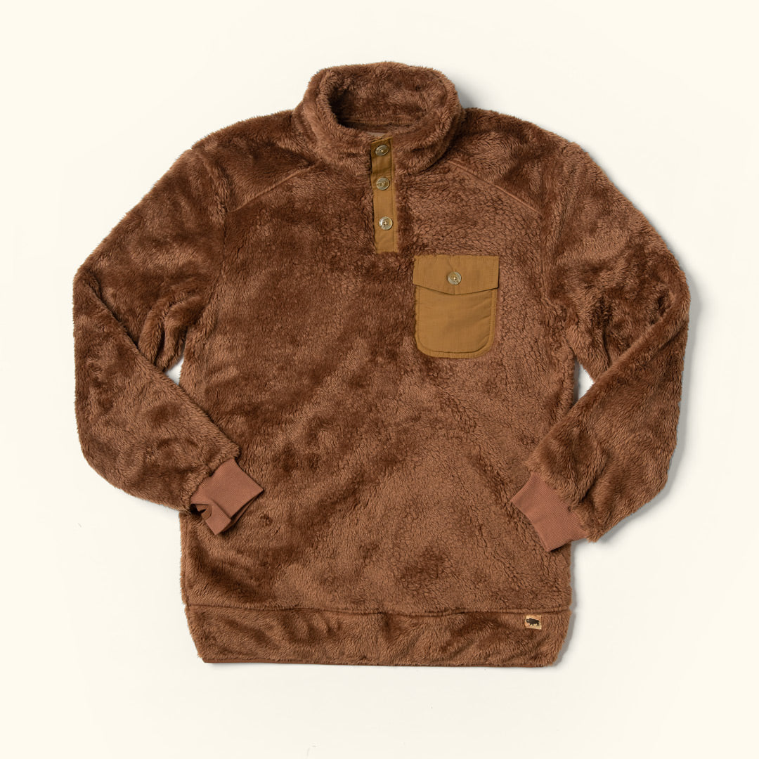 Mens Best Cold Weather fleece pullover kodiak
