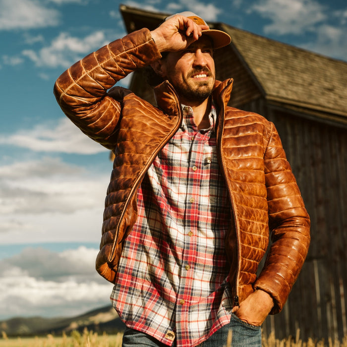 What our customers say about our Best Selling Bridger Leather Down Jacket
