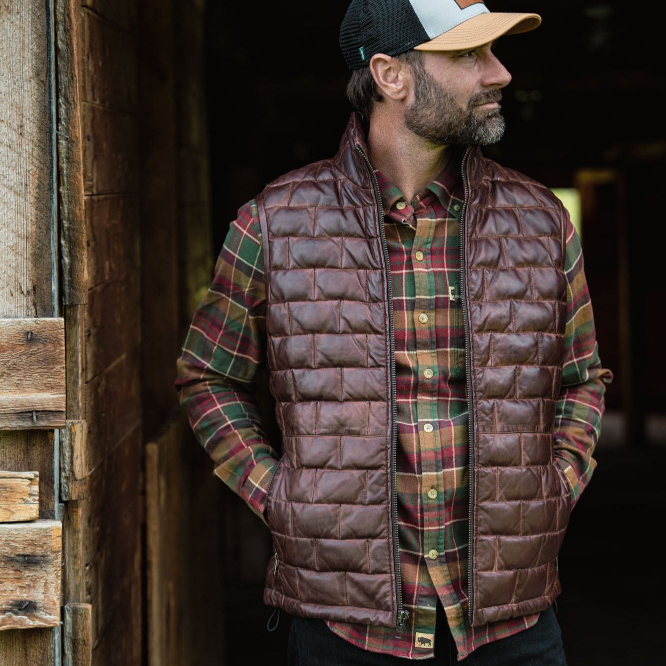 Lifestyle - Nano Leather Puff Vest