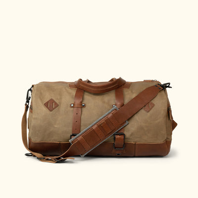 Vintage Waxed Canvas Duffle Bag/Backpack Khaki back