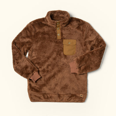 Kodiak fleece pullover sweater grizzly brown